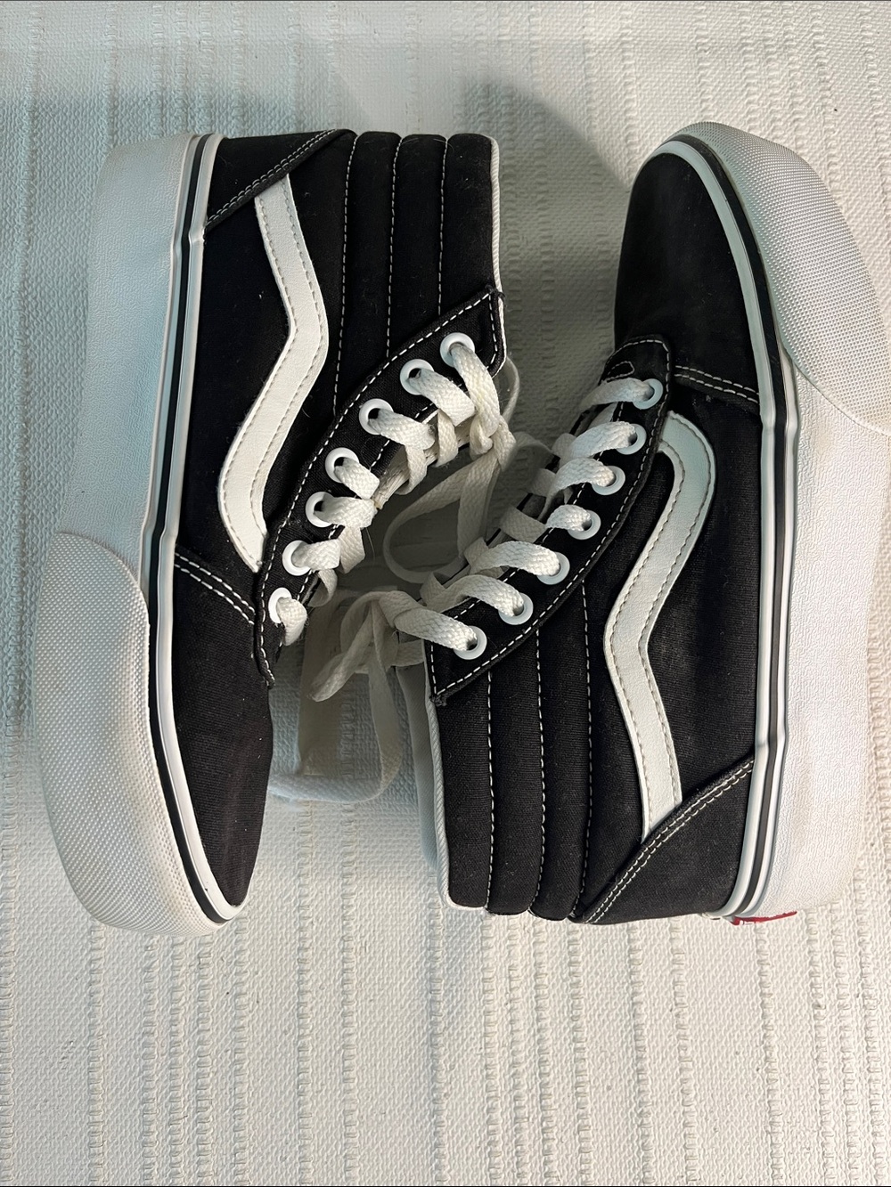Vans: SK8 high tapered stackform skate shoes women size 7, EU 37, black/white